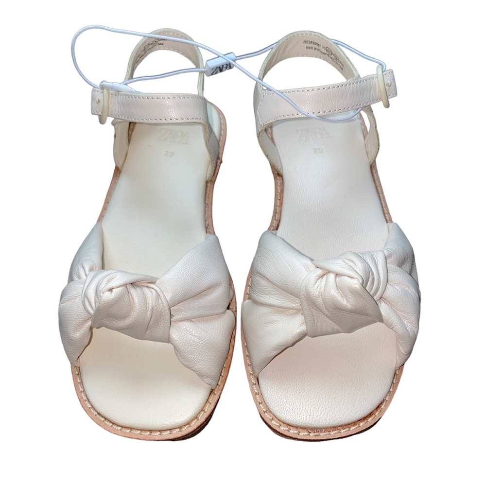 ZARA kids knotted leather slipper - size EU 29, US 12 - Picture 2 of 8